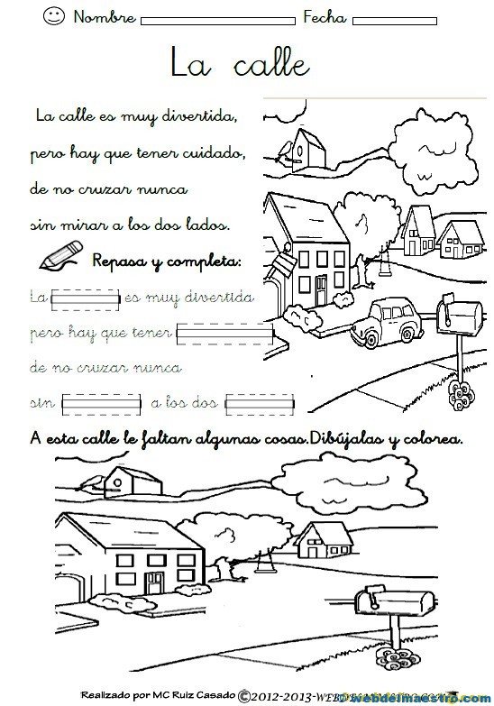 Lectoescritura – 5 años: La calle