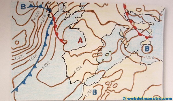 Mapa del tiempo para niños