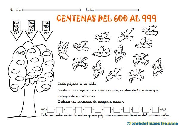 Centenas del 600 al 999