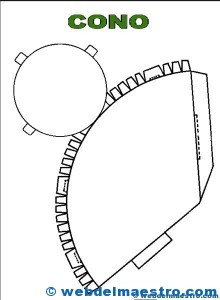 Figuras geométricas recortables: cono
