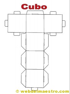 Figuras geométricas recortables. cubo