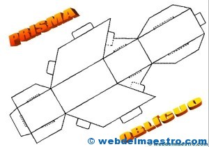 Figuras geométricas tridimensionales: prisma oblícuo
