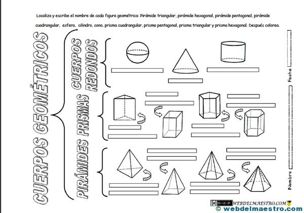 Figuras geométricas tridimensionales primaria