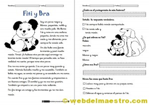 fichas de comprension lectora