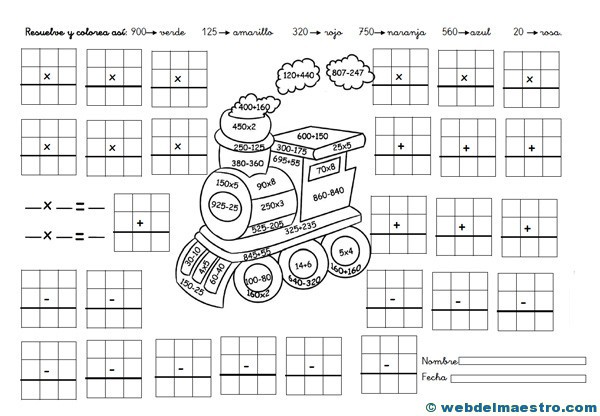 Operaciones de matemáticas