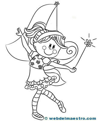 Dibujos de hadas para colorear