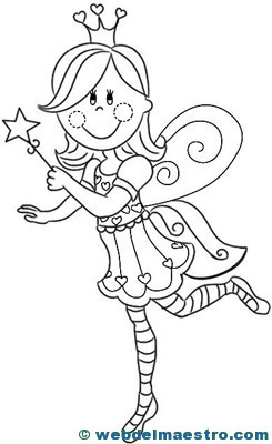 Dibujos de hadas para colorear