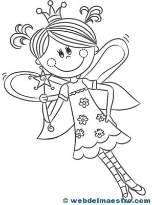 Dibujos de hadas para colorear