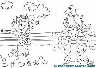 Dibujos para colorear de piratas