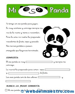 Fichas de comprensión lectora | primero primaria