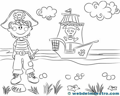 Dibujos para colorear de piratas-4