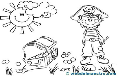 Dibujos para colorear de piratas-7
