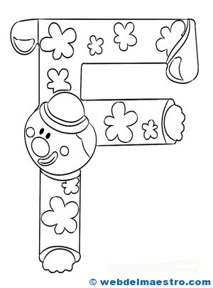Letras para colorear-F