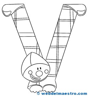 Letras-para-colorear-V