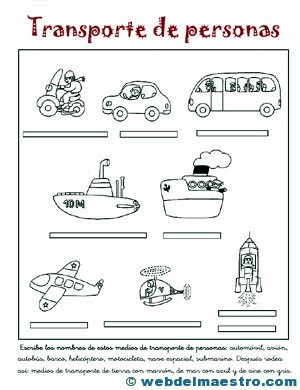 Medios de transporte para niños