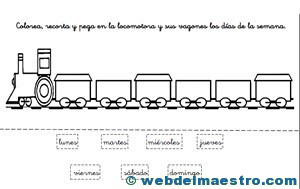 Días de la semana-actividades Días de la semana-actividades