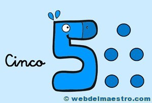 Fichas de números-El 5