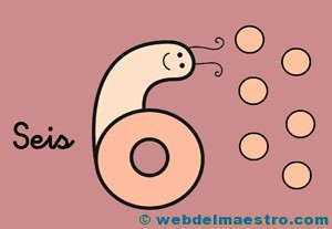 Fichas de números-El 6