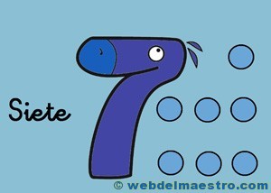 Fichas de números-El 7