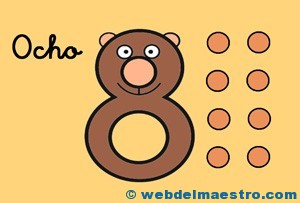 Fichas de números-El 8