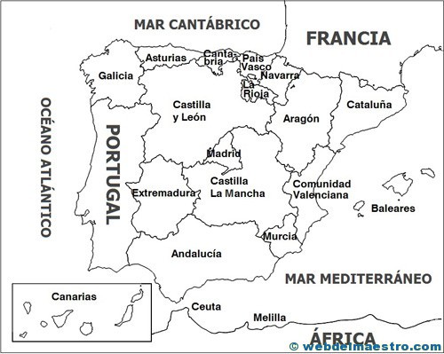 Mapa político de España