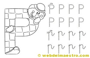 Dibujos para colorear de letras-P Dibujos para colorear de letras-P