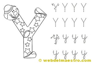 Dibujos para colorear de letras-Y