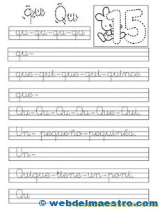 Ejercicios de caligrafía-q Ejercicios de caligrafía-q