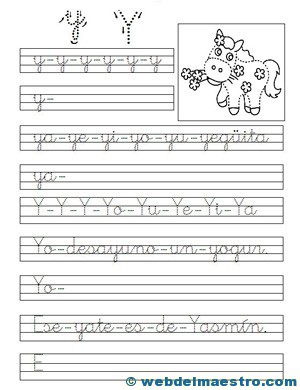 Ejercicios de caligrafía