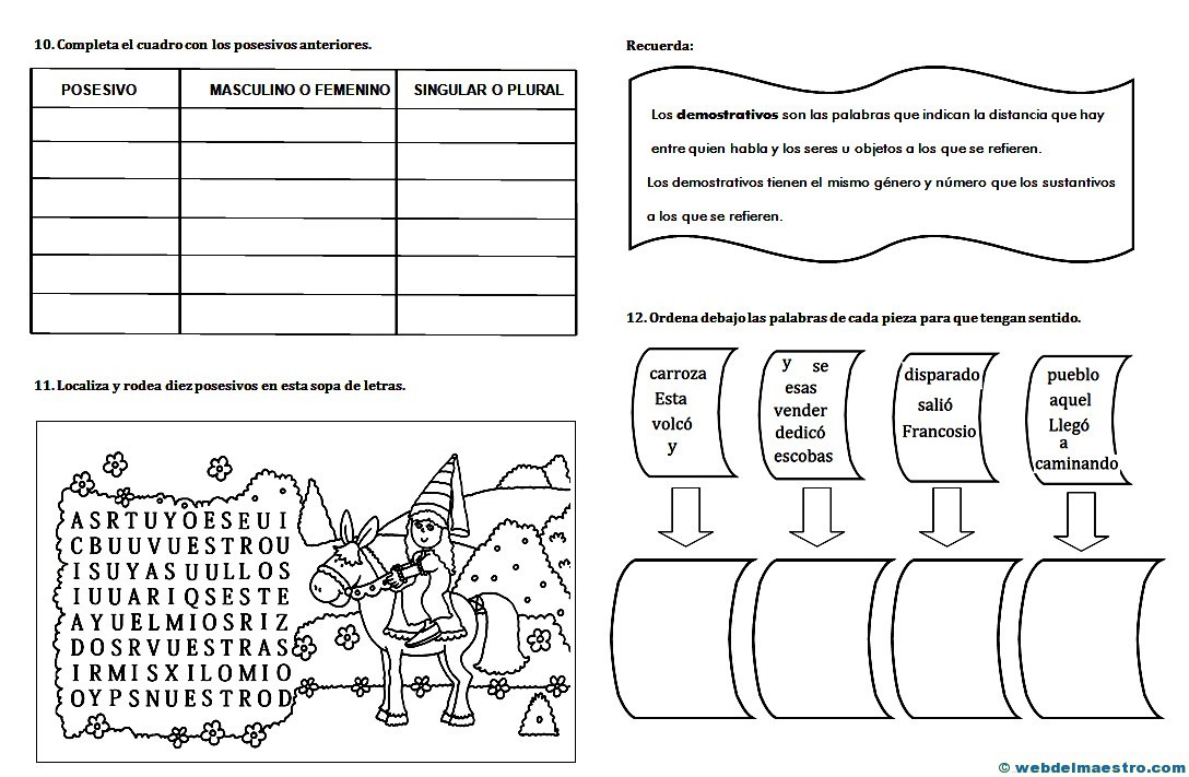 Ejercicios de lengua