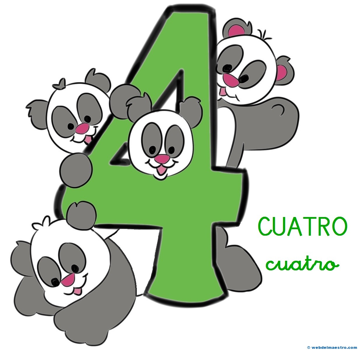 Fichas de números para niños