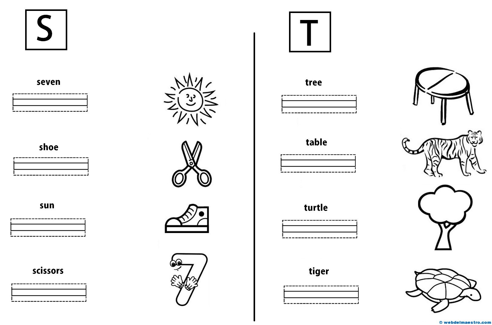 Vocabulario en inglés para niños