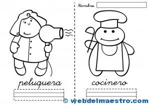 dibujos de profesiones para colorear