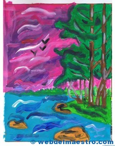 Terminación con témperas