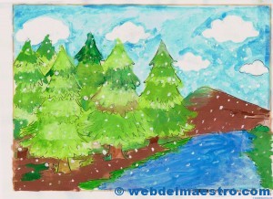 Terminación de paisaje-acuarela