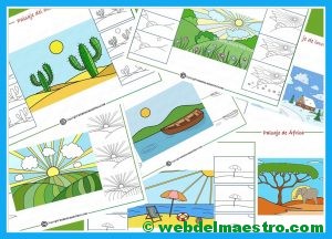 como dibujar un paisaje para niños--