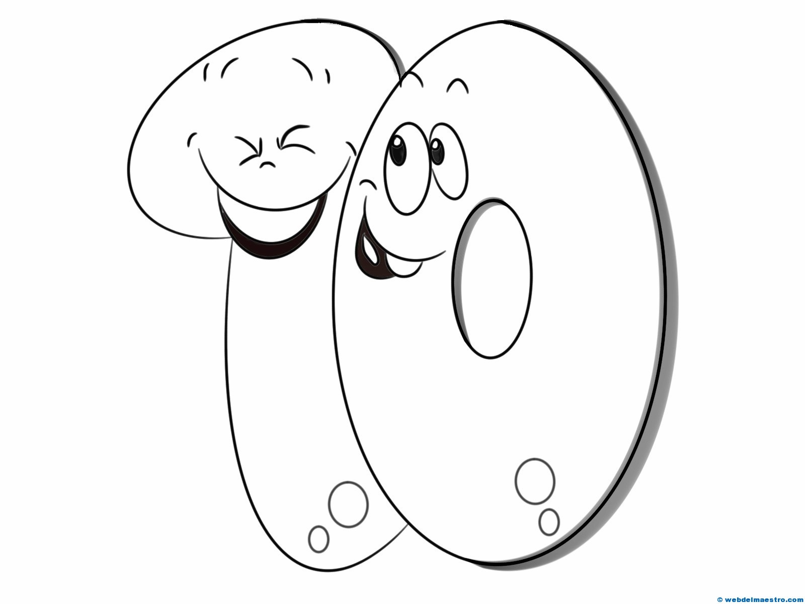 Números infantiles para colorear