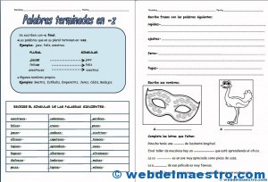 Palabras terminadas en z