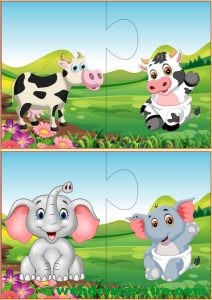 Puzzles infantiles para niños de 2 a 3 años-V