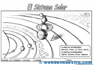 Sistema Solar para colorear