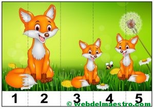 puzzles infantiles para aprender los números y los tamaños
