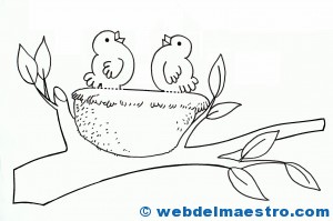 Manualidades fáciles-nido con pajarillos-terminación