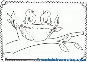 Manualidades fáciles-nido con pajarillos-terminación