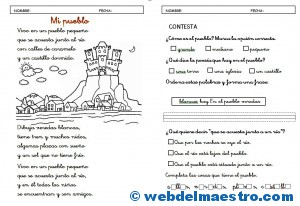 Lectura comprensiva-Mi pueblo
