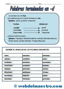 Palabras terminadas en -d- actividades