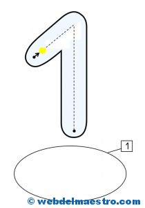 Colorear y pegar- numero 1