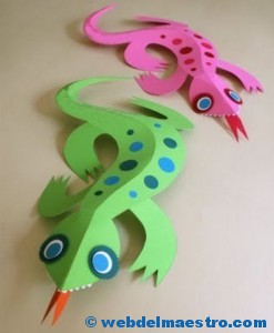 Manualidades para niños-lagarto