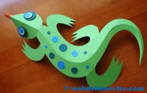 Manualidades para niños- lagarto terminado