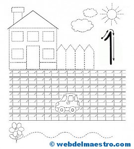 Preescritura del número 1-