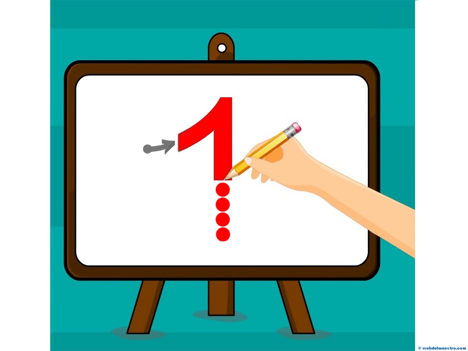 Cómo enseñar el número 1 – Trazo del número 1